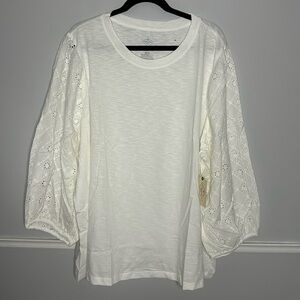 St. John’s Bay Lace Sleeve Shirt